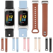 For Fitbit Charge 5 PU Leather Replacement Watch Band(Brown)