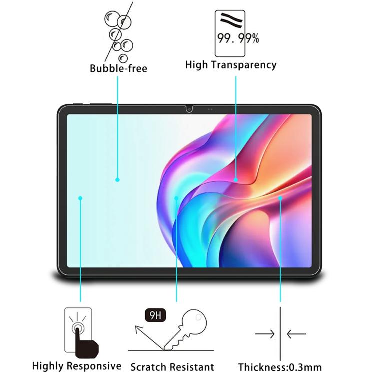 For Doogee T35 2pcs 9H 0.3mm Explosion-proof Tempered Glass Film