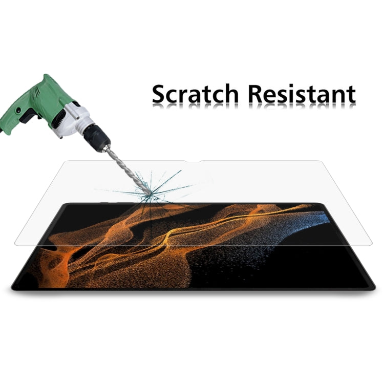 For Samsung Galaxy Tab S9 Ultra 2pcs 9H 0.3mm Explosion-proof Tempered Glass Film