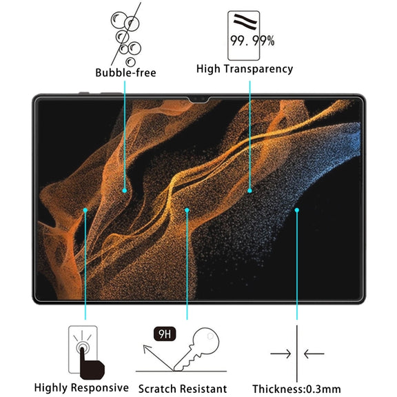For Samsung Galaxy Tab S9 Ultra 25pcs 9H 0.3mm Explosion-proof Tempered Glass Film