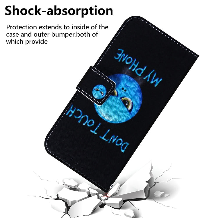 For iPhone 16e Coloured Drawing Flip Leather Phone Case(Anger)