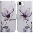 For iPhone 16e Coloured Drawing Flip Leather Phone Case(Magnolia) - iPhone 16e Cases by PMC TechLife | Online Shopping South Africa | PMC TechLife | Buy Now Pay Later Mobicred