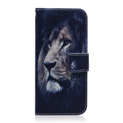 For iPhone 16 Coloured Drawing Flip Leather Phone Case(Lion)