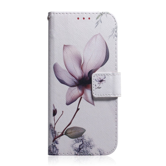 For iPhone 16 Coloured Drawing Flip Leather Phone Case(Magnolia)