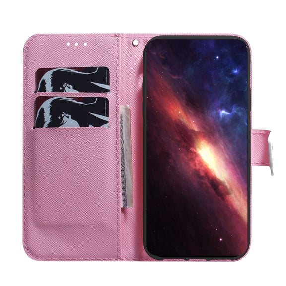 For iPhone 16 Coloured Drawing Flip Leather Phone Case(Magnolia)