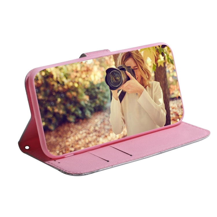 For iPhone 16 Coloured Drawing Flip Leather Phone Case(Magnolia)