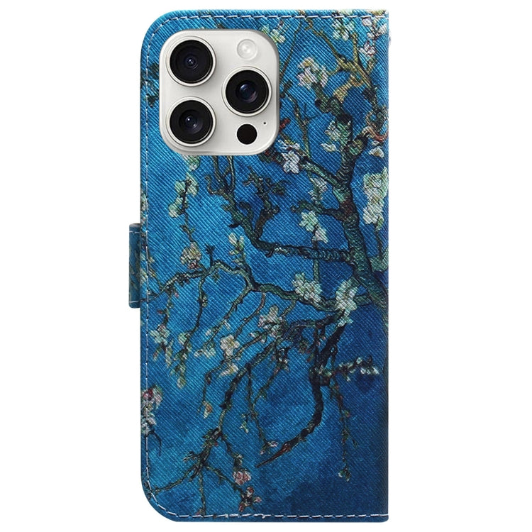 For iPhone 16 Pro Coloured Drawing Flip Leather Phone Case(Apricot)