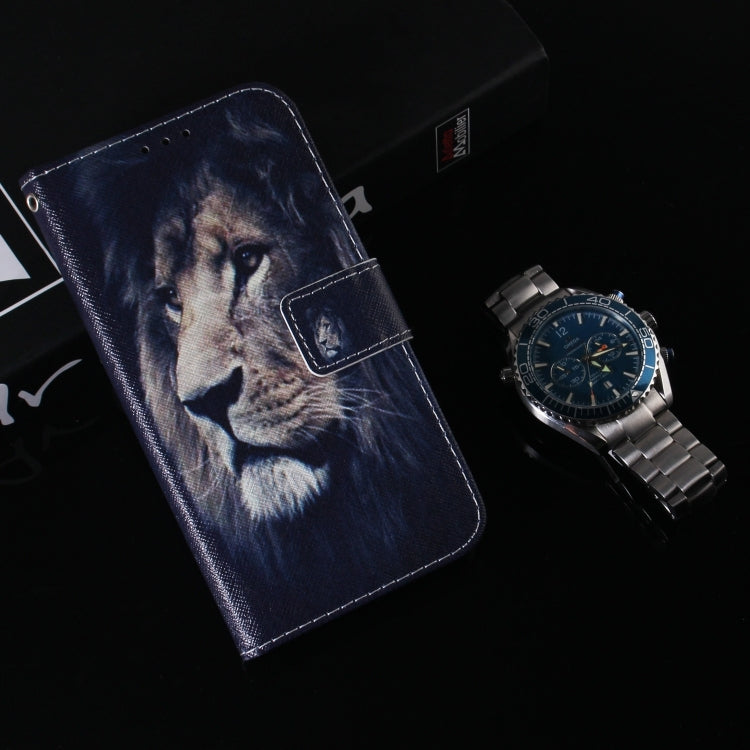 For iPhone 16 Pro Coloured Drawing Flip Leather Phone Case(Lion)