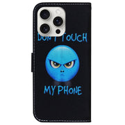 For iPhone 16 Pro Coloured Drawing Flip Leather Phone Case(Anger)