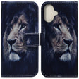 For iPhone 16 Plus Coloured Drawing Flip Leather Phone Case(Lion) - free shipping - PMC TechLife - Order now!