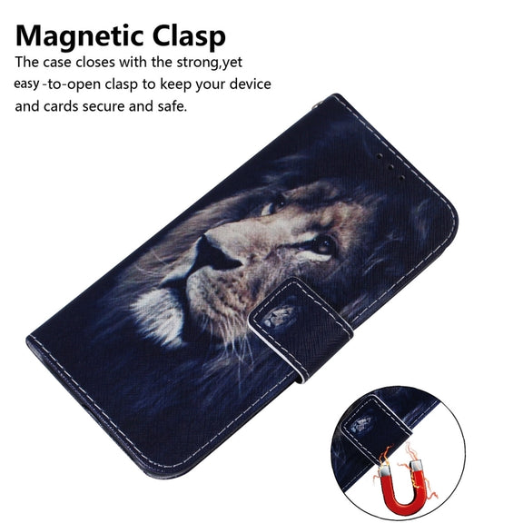 For iPhone 16 Plus Coloured Drawing Flip Leather Phone Case(Lion)