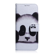 For iPhone 16 Pro Max Coloured Drawing Flip Leather Phone Case(Panda)