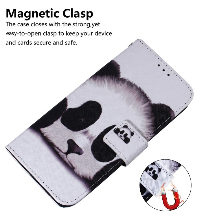 For iPhone 16 Pro Max Coloured Drawing Flip Leather Phone Case(Panda)
