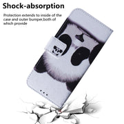 For iPhone 16 Pro Max Coloured Drawing Flip Leather Phone Case(Panda)