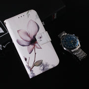For iPhone 16 Pro Max Coloured Drawing Flip Leather Phone Case(Magnolia)