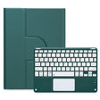 For iPad 10.2 2021 / Air 2019 Square Button 360 Degree Rotatable Bluetooth Keyboard Leather Case with Touchpad(Dark Green) - Universal by PMC TechLife | Online Shopping South Africa | PMC TechLife