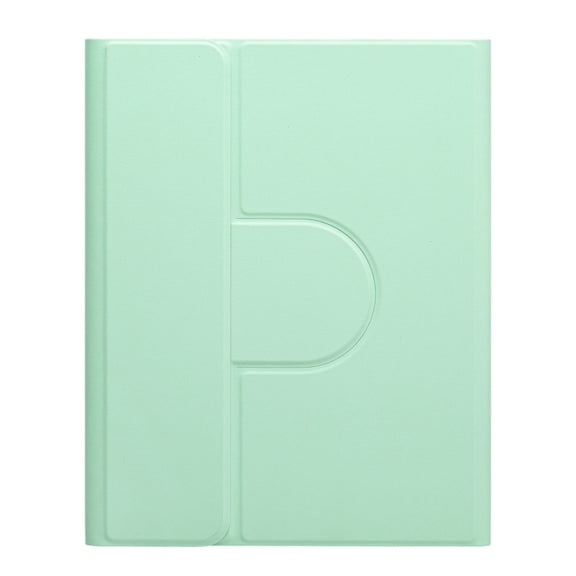 For iPad 10th Gen 10.9 2022 Square Button 360 Degree Rotatable Bluetooth Keyboard Leather Case with Touchpad(Mint Green)