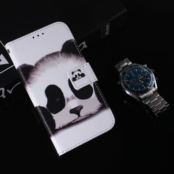 For Xiaomi Redmi Note 13 4G Global Coloured Drawing Flip Leather Phone Case(Panda)