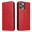For iPhone 16 Pro Max Fierre Shann PU Genuine Leather Texture Phone Case(Red) - iPhone 16 Pro Max Cases by FIERRE SHANN | Online Shopping South Africa | PMC TechLife | Buy Now Pay Later Mobicred