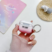 For AirPods Pro 2 Transparent Glitter Bluetooth Earphone Protective Case(Red)