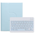 For iPad 10th Gen 10.9 2022 Square Button 360 Degree Rotatable Bluetooth Keyboard Leather Case(Sky Blue) - Universal by PMC TechLife | Online Shopping South Africa | PMC TechLife