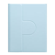 For iPad 10th Gen 10.9 2022 Square Button 360 Degree Rotatable Bluetooth Keyboard Leather Case(Sky Blue)