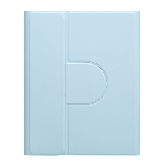 For iPad 10th Gen 10.9 2022 Square Button 360 Degree Rotatable Bluetooth Keyboard Leather Case(Sky Blue)