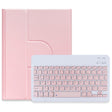 For iPad 10th Gen 10.9 2022 Square Button 360 Degree Rotatable Bluetooth Keyboard Leather Case(Pink) - Universal by PMC TechLife | Online Shopping South Africa | PMC TechLife