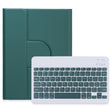 For iPad 10.2 2021 / Air 2019 Square Button 360 Degree Rotatable Bluetooth Keyboard Leather Case(Dark Green) - Universal by PMC TechLife | Online Shopping South Africa | PMC TechLife