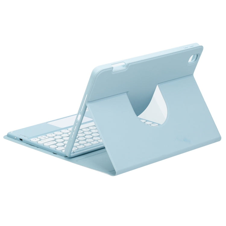For iPad 10.2 2021 / Air 2019 Square Button 360 Degree Rotatable Bluetooth Keyboard Leather Case(Black)