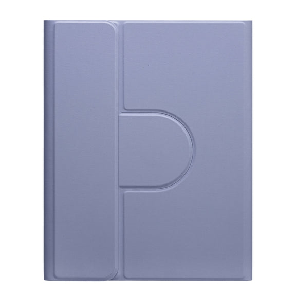 For iPad 10th Gen 10.9 2022 Three-color Backlight Black 360 Degree Rotatable Bluetooth Keyboard Leather Case(Lavender Purple)