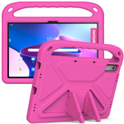 For Lenovo Pad Pro 2021 TB-J716F Handle Portable EVA Shockproof Tablet Case(Rose Red)