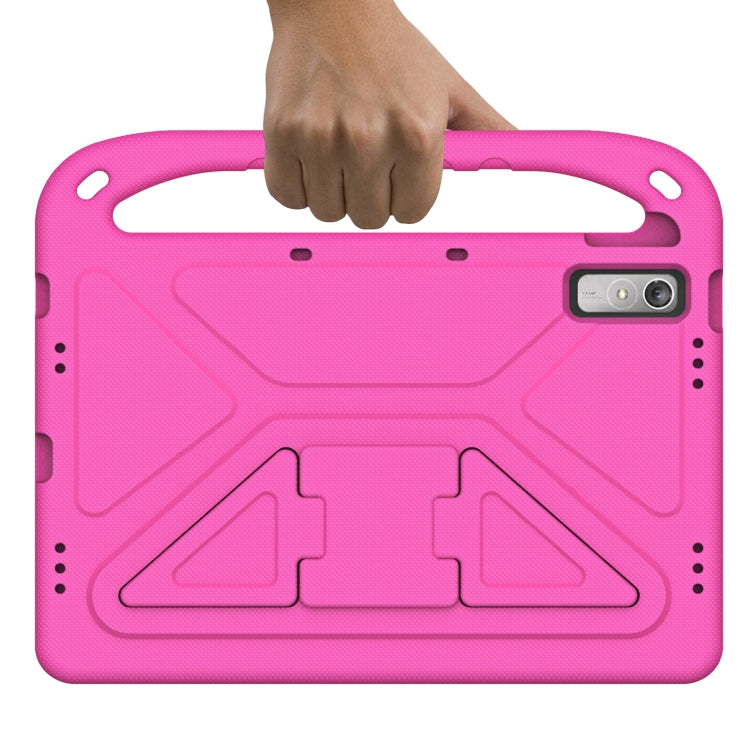 For Lenovo Pad Pro 2021 TB-J716F Handle Portable EVA Shockproof Tablet Case(Rose Red)