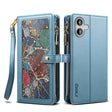 For iPhone 16 Plus ESEBLE Star Series Lanyard Zipper Wallet RFID Leather Case(Blue) - iPhone 16 Plus Cases by ESEBLE | Online Shopping South Africa | PMC TechLife | Buy Now Pay Later Mobicred