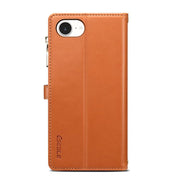 For iPhone 16e ESEBLE Star Series Lanyard Zipper Wallet RFID Leather Case(Brown)