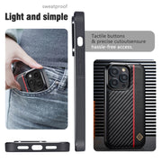 For Samsung Galaxy S23 LC.IMEEKE 3 in 1 Carbon Fiber Texture Shockproof Phone Case(Black)