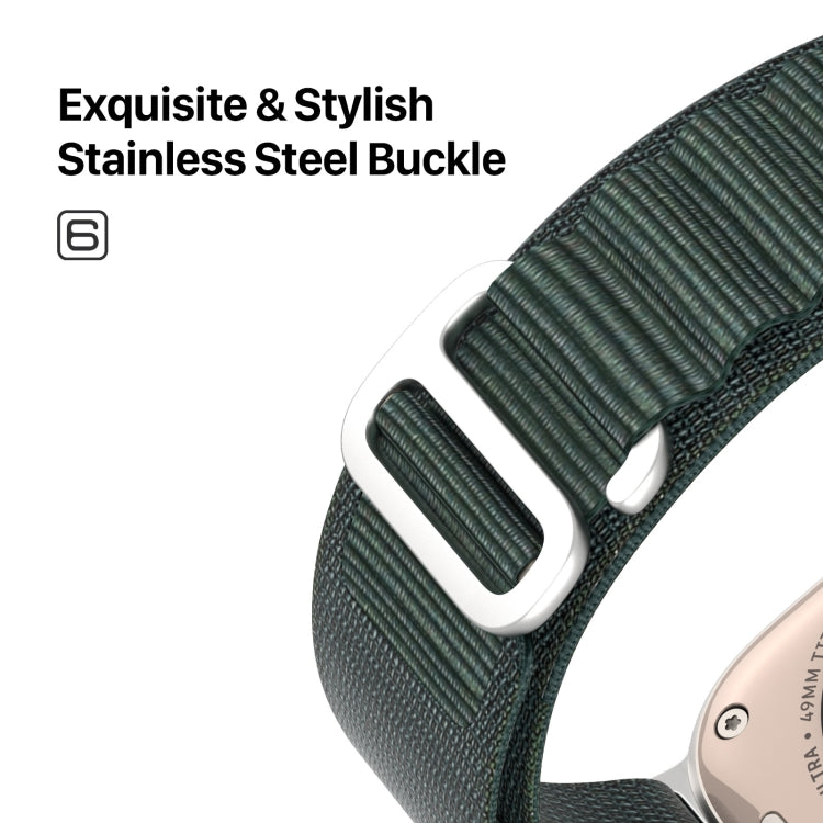 For Apple Watch SE 2022 40mm DUX DUCIS GS Series Nylon Loop Watch Band(Green)