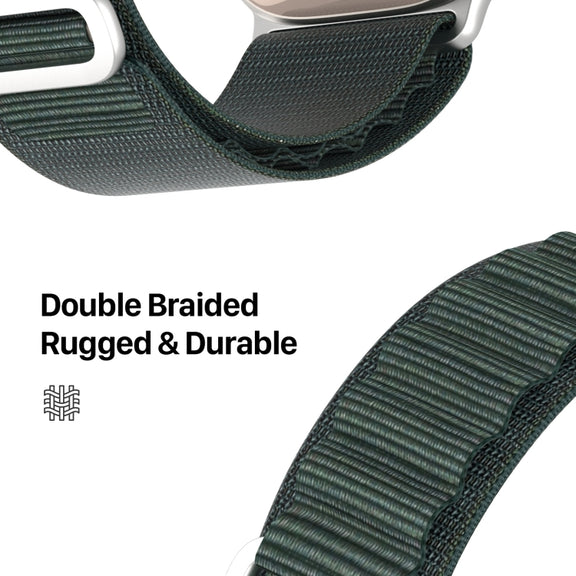 For Apple Watch Series 3 42mm DUX DUCIS GS Series Nylon Loop Watch Band(Green)