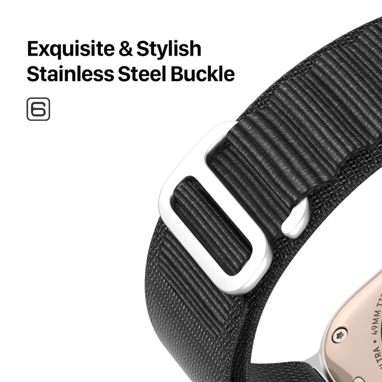 For Apple Watch 38mm DUX DUCIS GS Series Nylon Loop Watch Band(Black)
