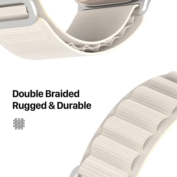 For Apple Watch 38mm DUX DUCIS GS Series Nylon Loop Watch Band(Starlight)