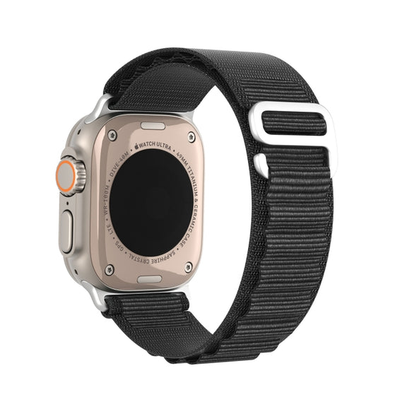 For Apple Watch Ultra 2 49mm DUX DUCIS GS Series Nylon Loop Watch Band(Black)