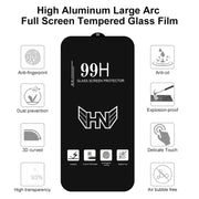 For iPhone 16 Pro 25pcs High Aluminum Large Arc Full Screen Tempered Glass Film