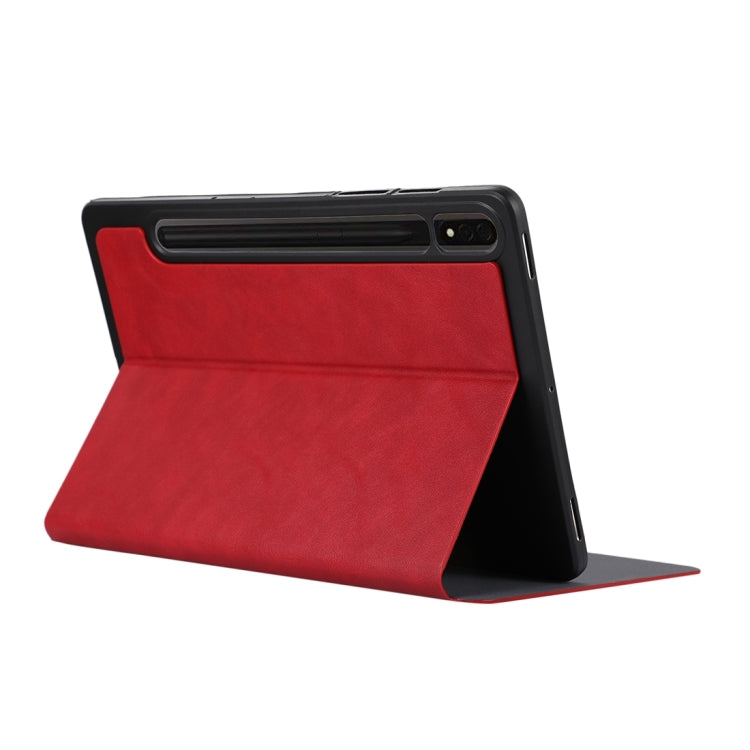 For Samsung Galaxy Tab S9 TPU Flip Tablet Protective Leather Case(Red)