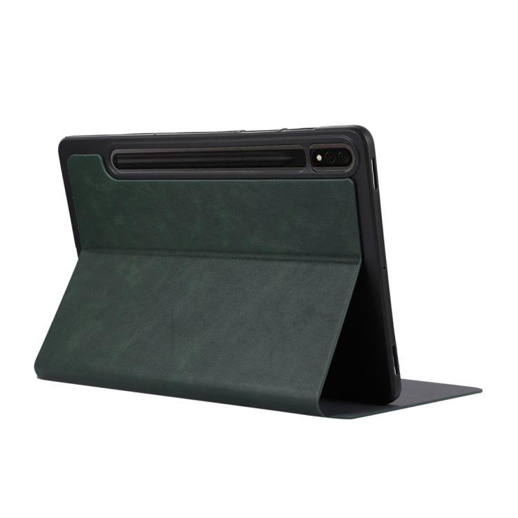 For Samsung Galaxy Tab S10 FE / S9 FE / S9 TPU Flip Tablet Protective Leather Case(Green)