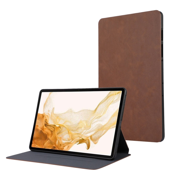 For Samsung Galaxy Tab S10 FE / S9 FE / S9 TPU Flip Tablet Protective Leather Case(Brown)