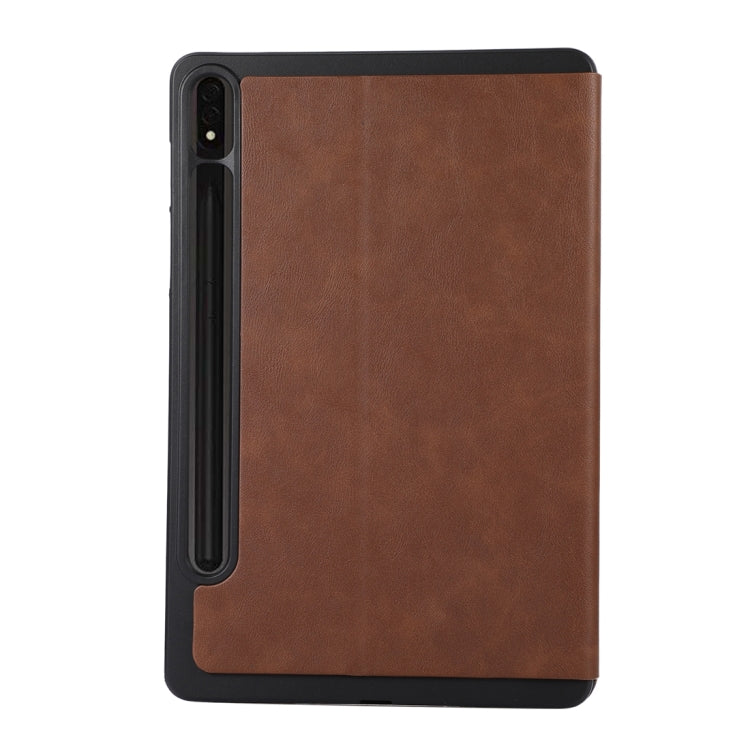 For Samsung Galaxy Tab S10 FE / S9 FE / S9 TPU Flip Tablet Protective Leather Case(Brown)