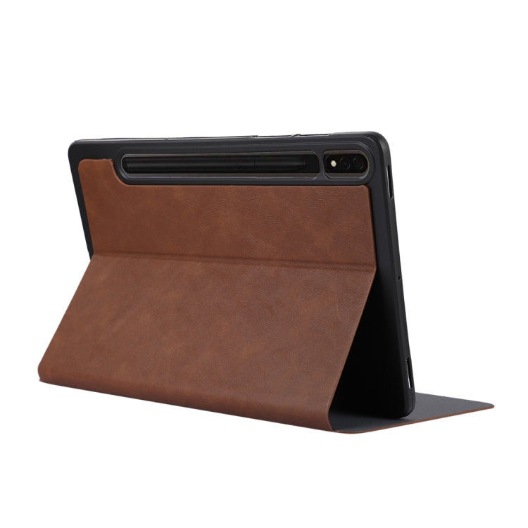 For Samsung Galaxy Tab S10 FE / S9 FE / S9 TPU Flip Tablet Protective Leather Case(Brown)