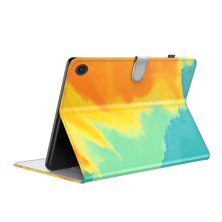For Amazon Fire Max 11 Watercolor Pattern Flip Leather Tablet Case(Autumn Leaves)
