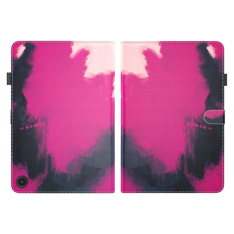 For Amazon Fire Max 11 Watercolor Pattern Flip Leather Tablet Case(Berry Color)