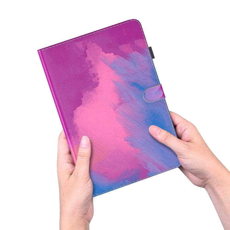 For Amazon Fire Max 11 Watercolor Pattern Flip Leather Tablet Case(Purple Red)